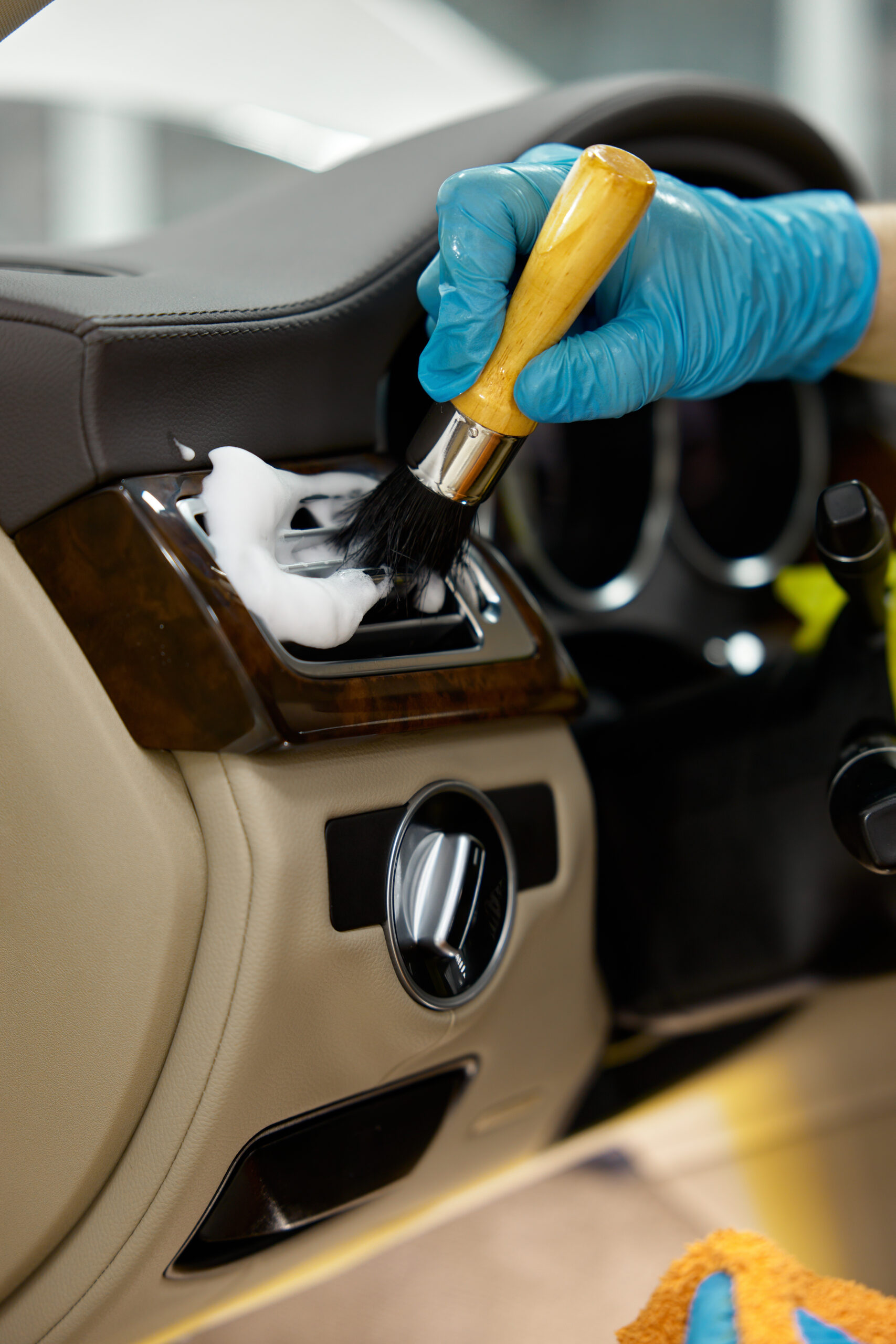 Car interior cleaning and detailing